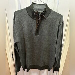 Orvis Birdseye Button Mock Olive Large #24BL 2153 New With Tags